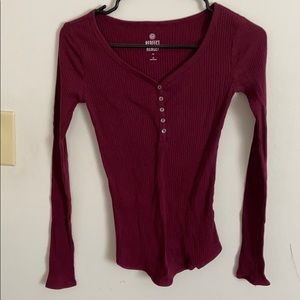 Burgundy Perfect Henley Top